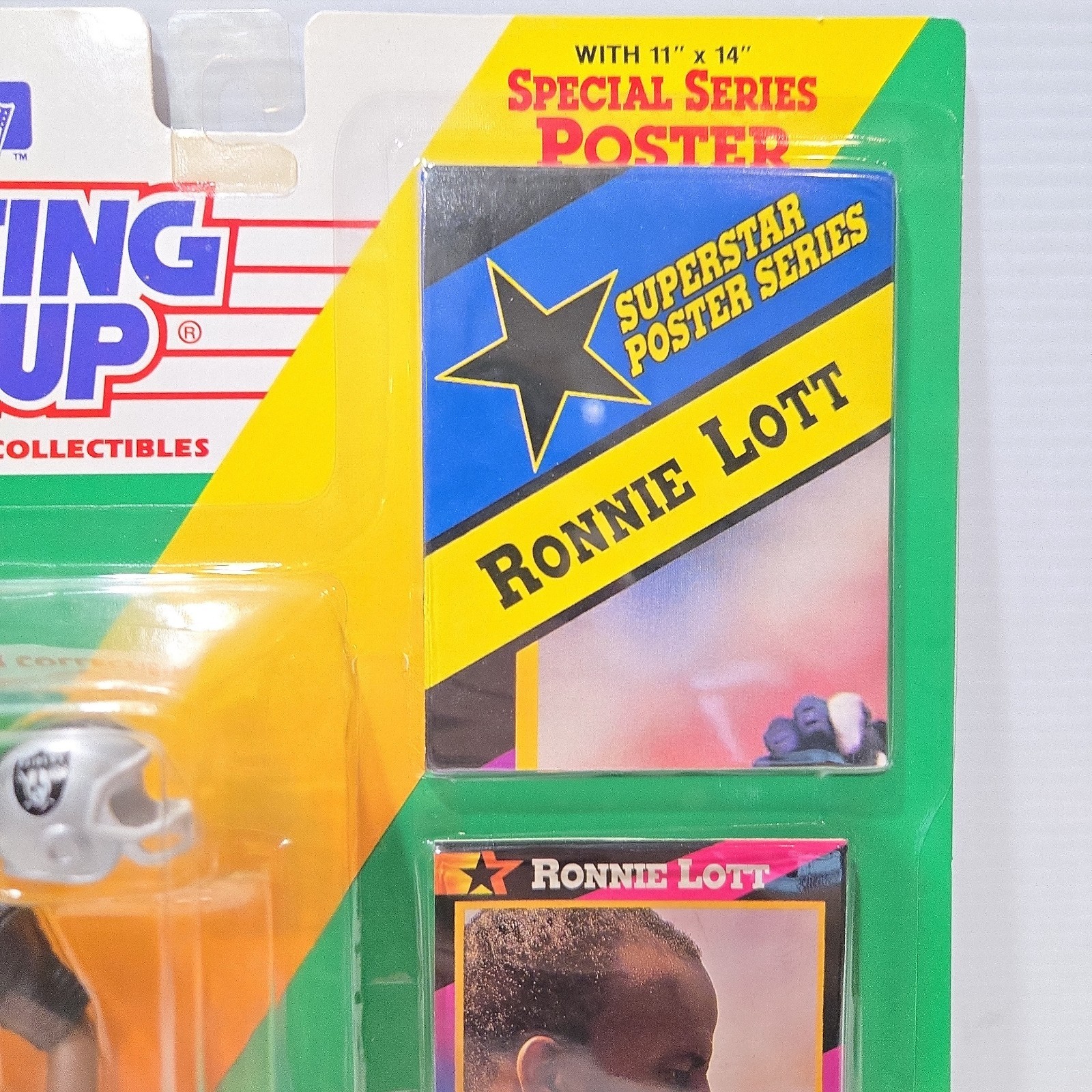 Kenner Starting Lineup Ronnie Lott 1992 Raiders Black Silver Poster Trading Card