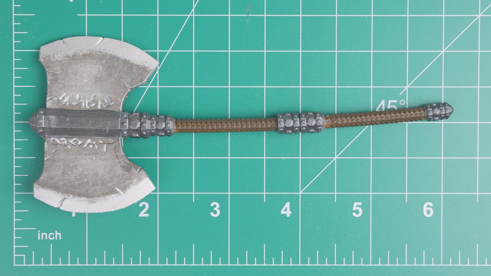 Fantasy D&D Mythic Legions Double Handed Battle Axe 1:12 Painted 3D Resin Print