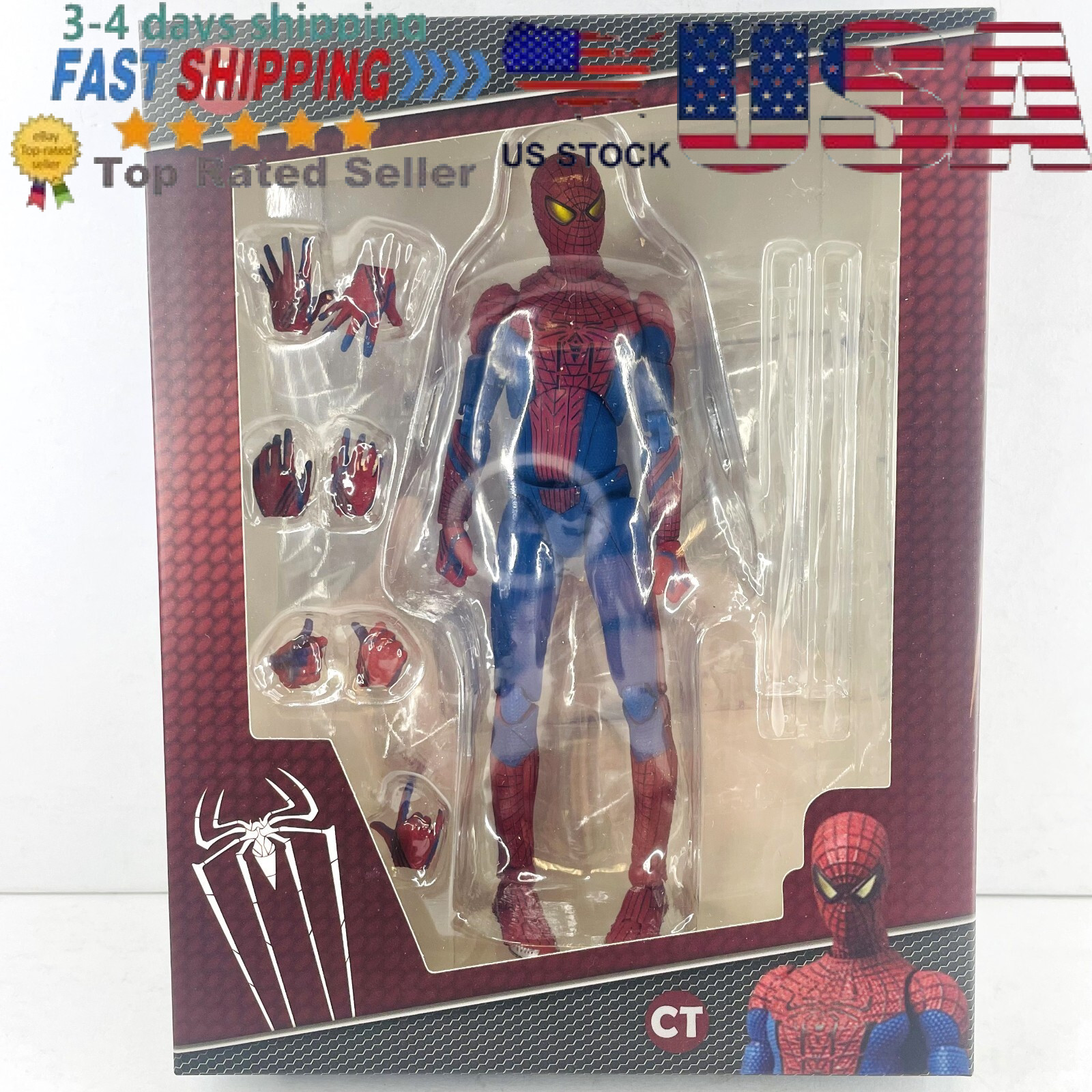 Spider-Man Peter Parker Spiderman 6″ Action Figure Gift CT Toys #001 New In Box