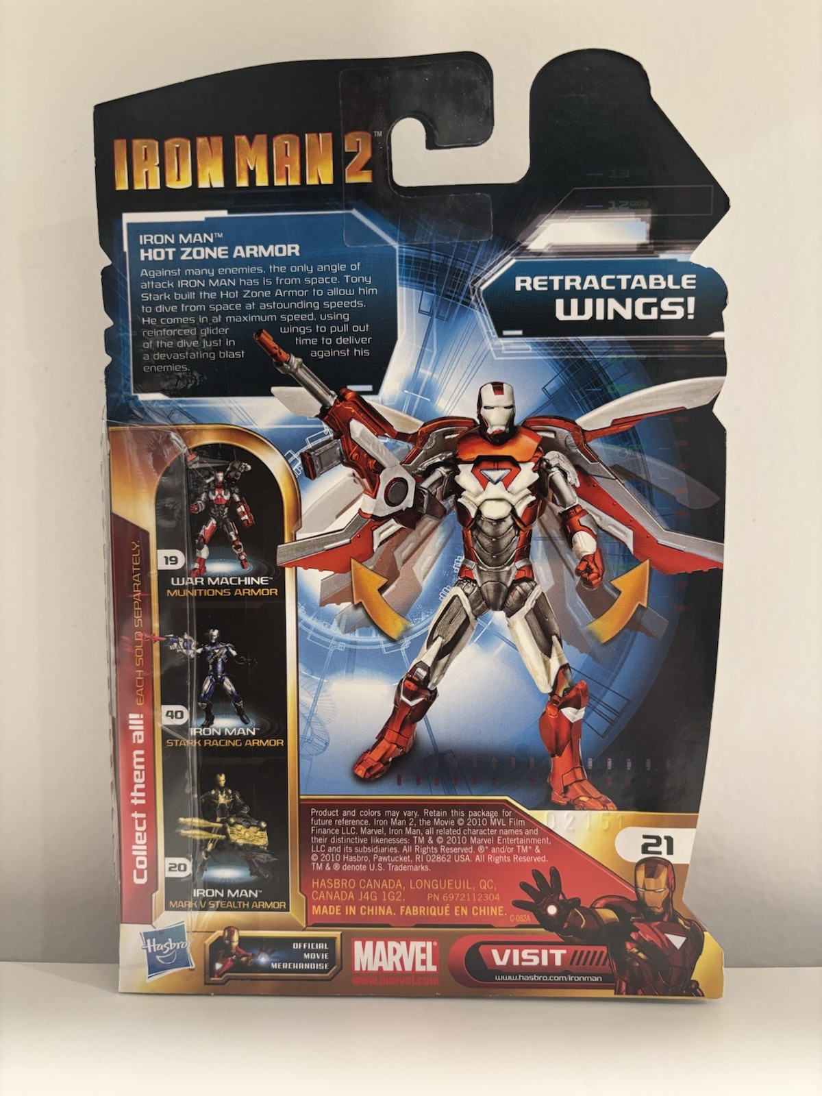 Marvel Iron Man 2 Concept Series #21 Iron Man Hot Zone Armor 3.75” Figure Hasbro