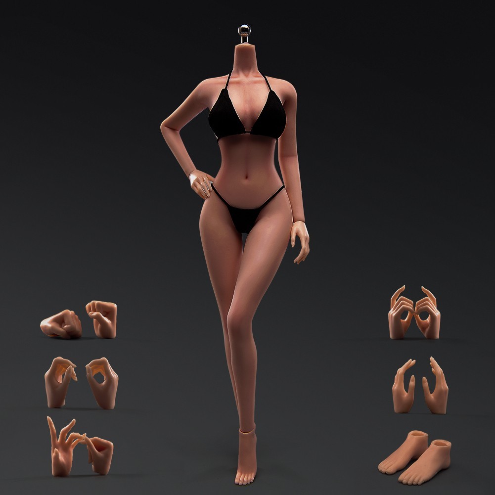 ANT T302H 1/6 Female Makeup Seamless Body Large Bust Copper Suntan Action Figure