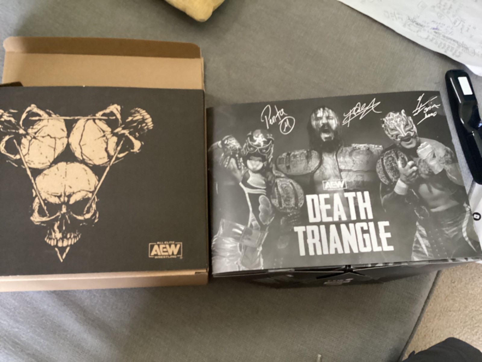 AEW Death Triangle 3-Pack Jazwares Vault 1/3000 PAC Rey Fenix penta figures wwe