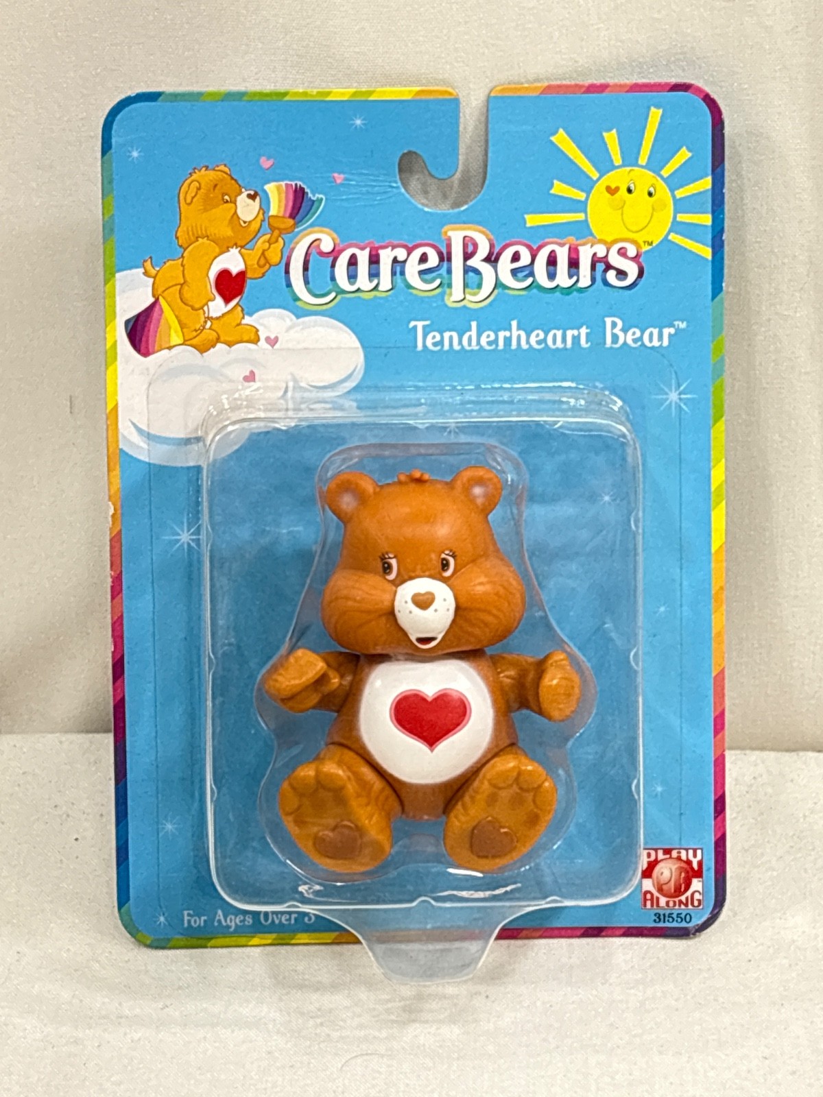 NEW 2002 Play Along Inc Care Bears Tenderheart Bear Figure MOC Carded Sealed