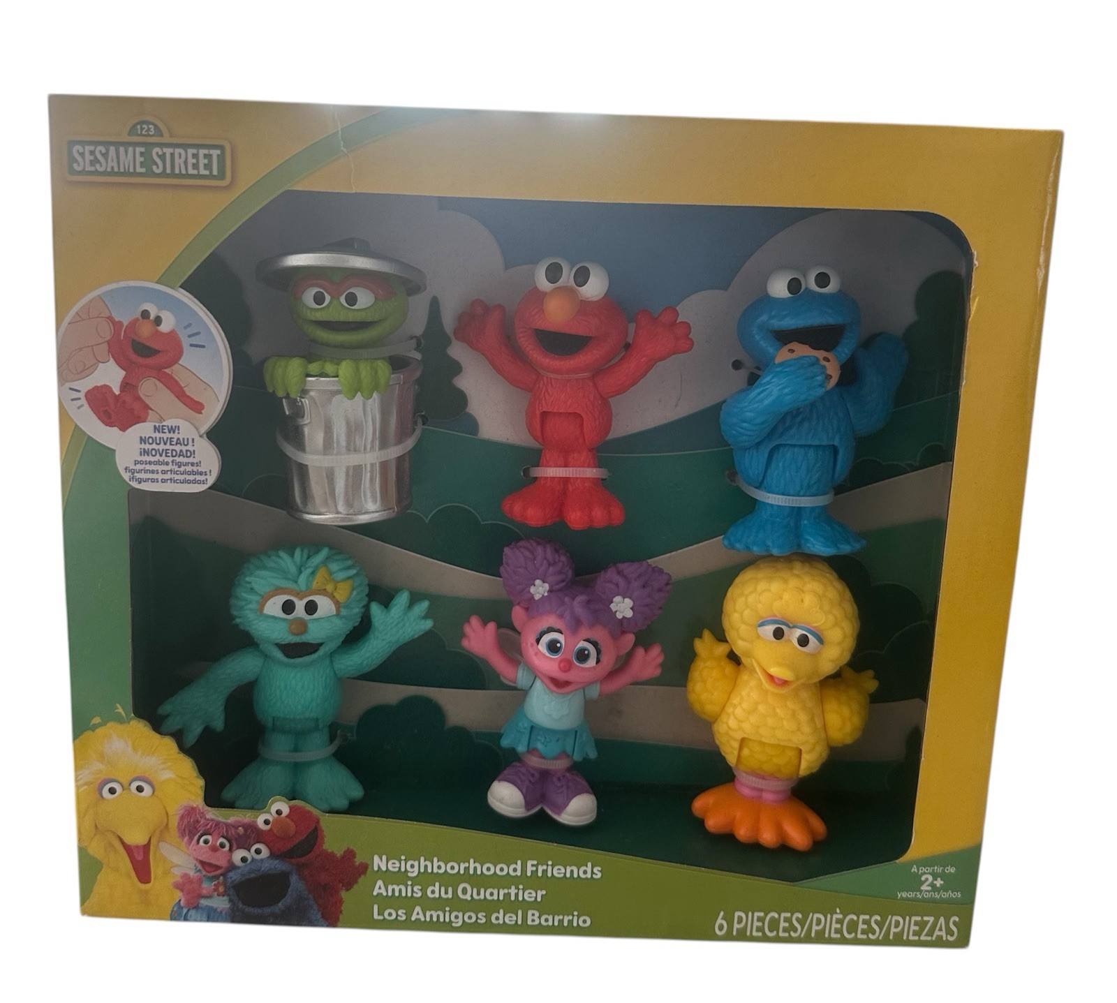 6-Pc New Neighborhood Friends Sesame Street POSEABLE Figures!
