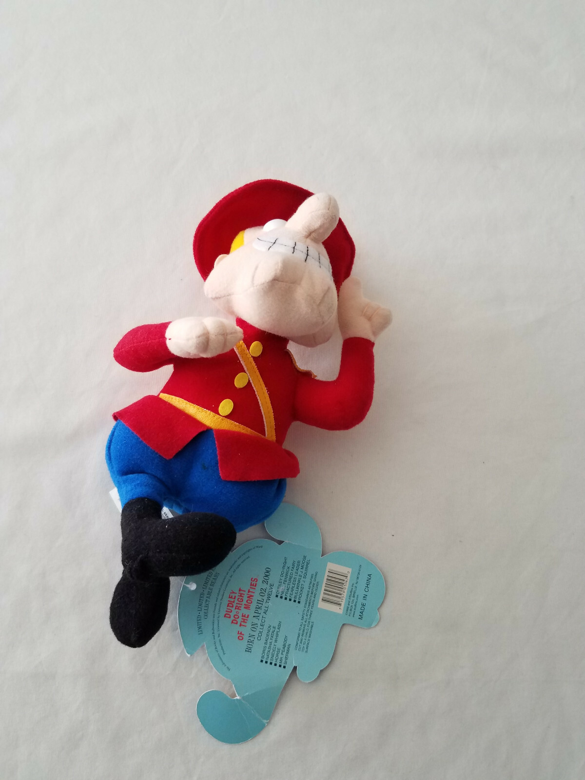 Rocky and Bullwinkle DUDLEY DO RIGHT OF THE MONTIES 9″ Plush STUFFED Toy
