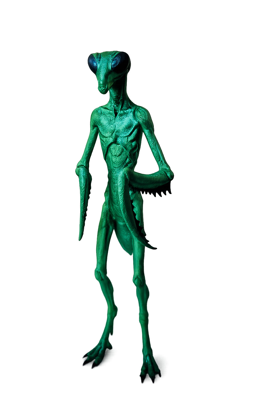 Insectoid Alien Mantis Figurine 18cm Hand Painted UFO Sci-Fi Collectible