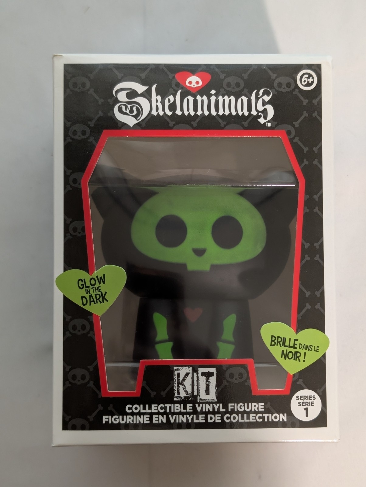 Skelanimals Series 1 KIT The Cat Figure Glow In The Dark