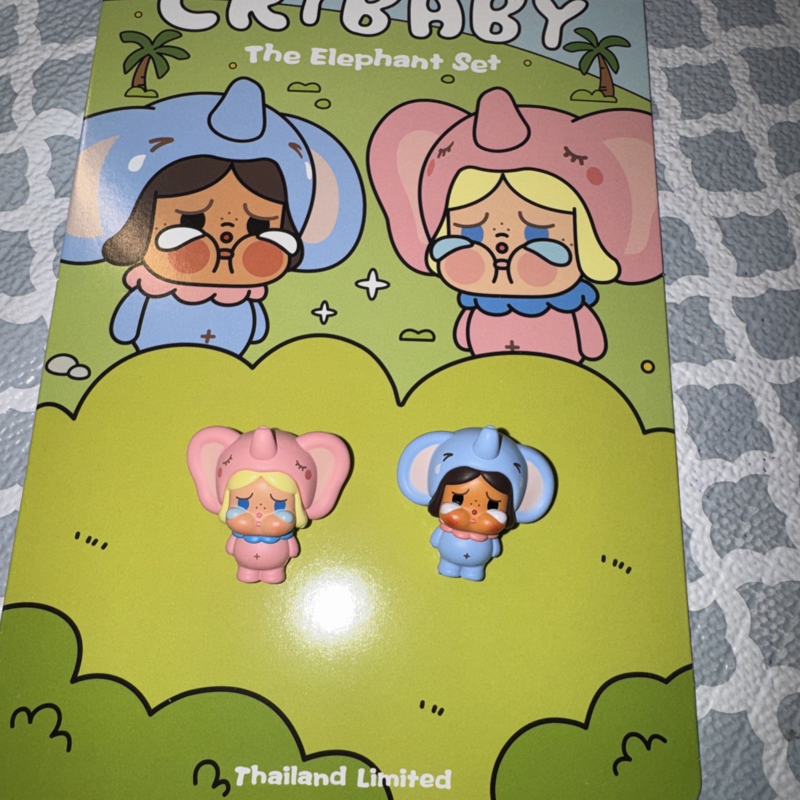 Pop Bean Crybaby The Elephant Set Of 2 Blue Pink (Thailand Limited)