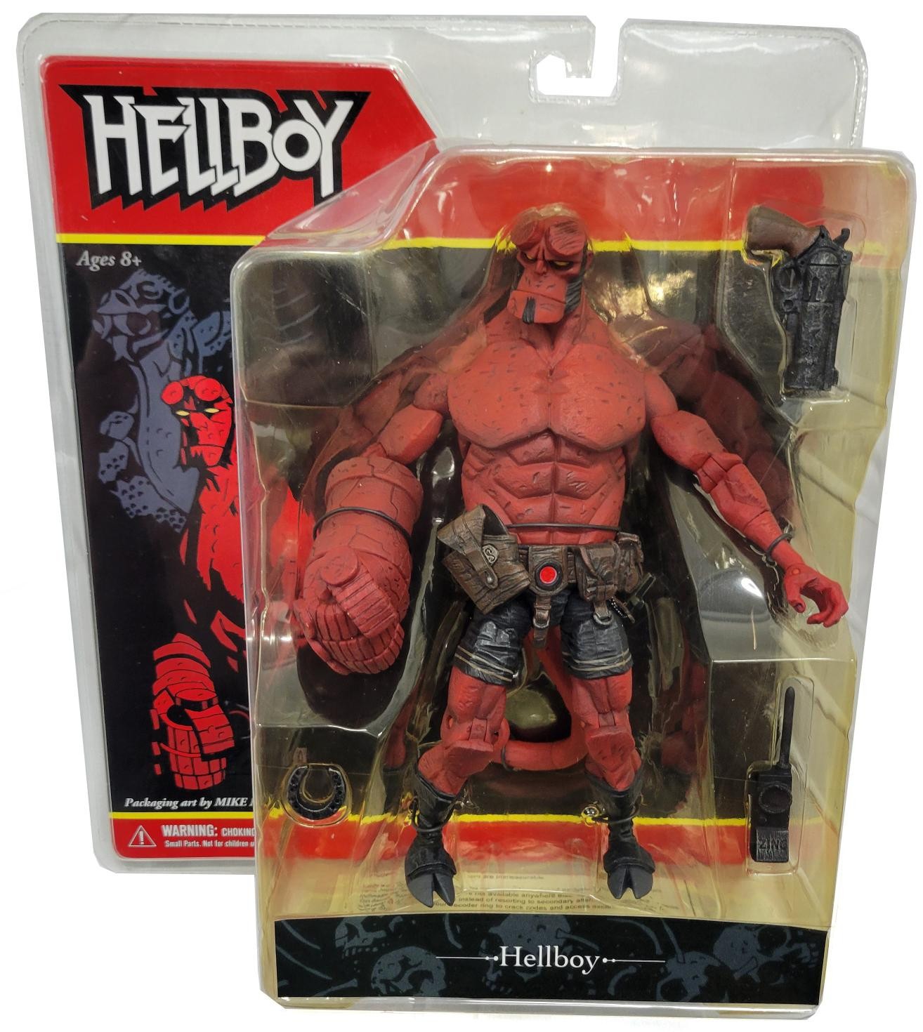 Mezco 2005 Hellboy (Mignola Art Version) (closed mouth, no shirt) (MINT, SEALED)