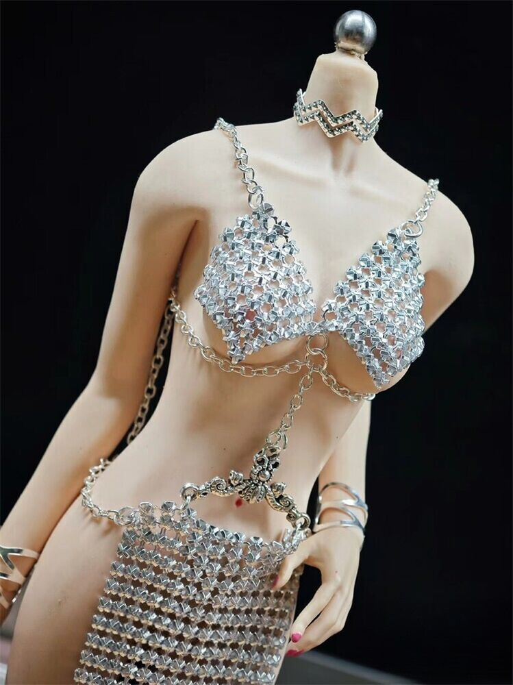 1Set 1:6 Scale Chain Outfit Clothes For Action Figure Body 12″ Female Toys