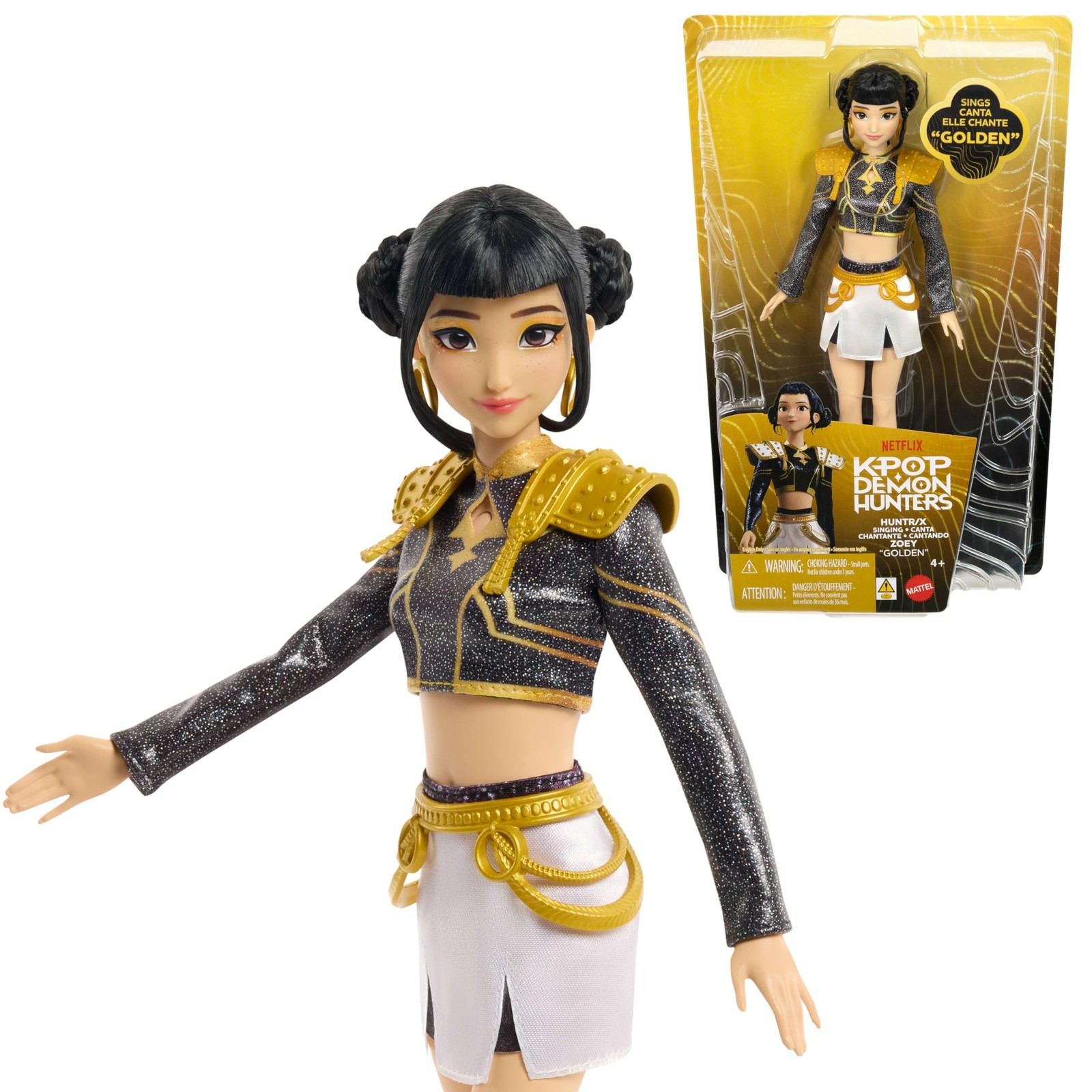 KPop Demon Hunters HUNTR/X Zoey Golden Singing Doll Mattel Netflix New Sealed