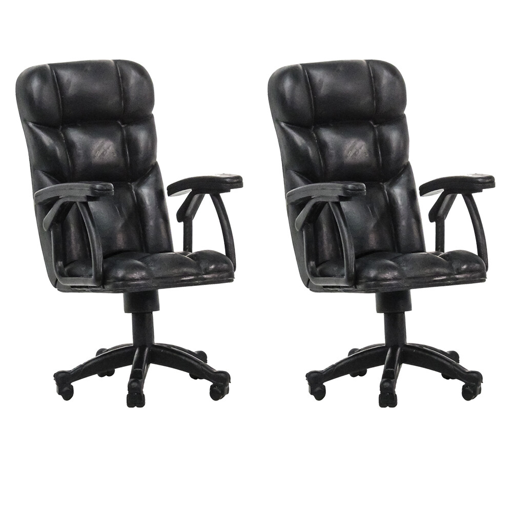 Set of 2 Toy Breakable Office Chair Accessories for 6 Inch Action Figures