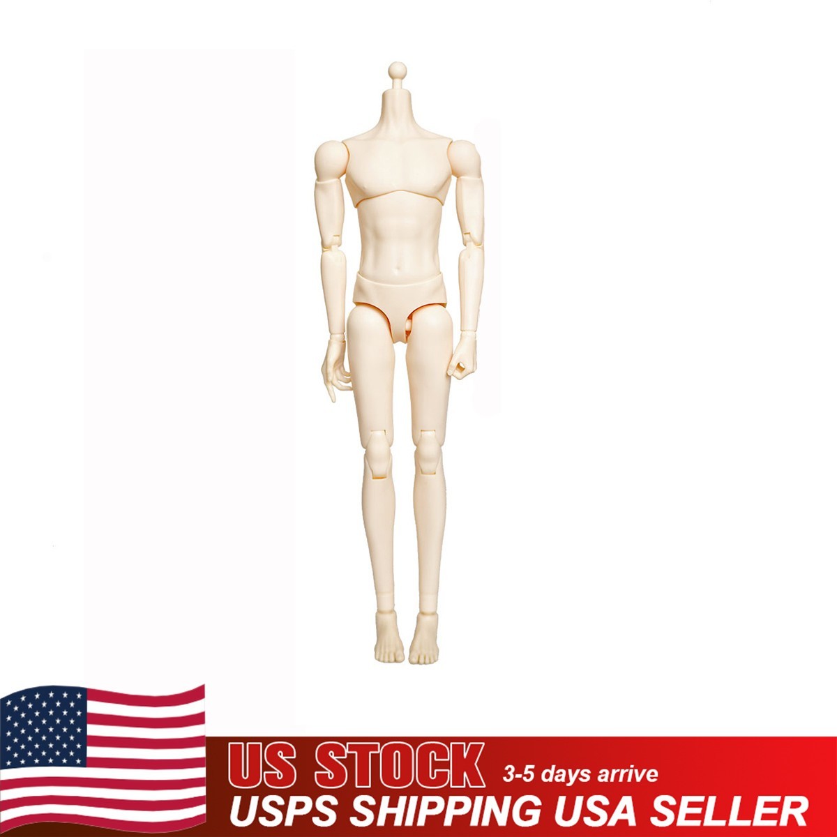 US MAF BODY 1/6 Male Action Figure KSS140 Pale Skin Body Model 12in Soldier Body