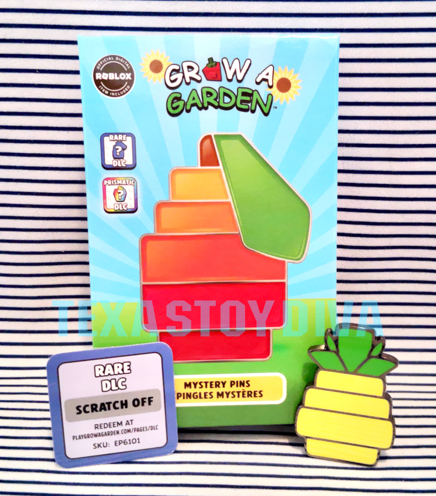 Roblox Grow A Garden Collectible Pin Pineapple With Rare DLC Code 2026 –READ–