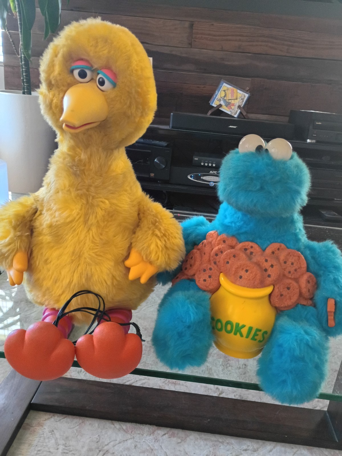 Big Bird Cookie Monster Talking Toy Ideal 1986 Sesame Street