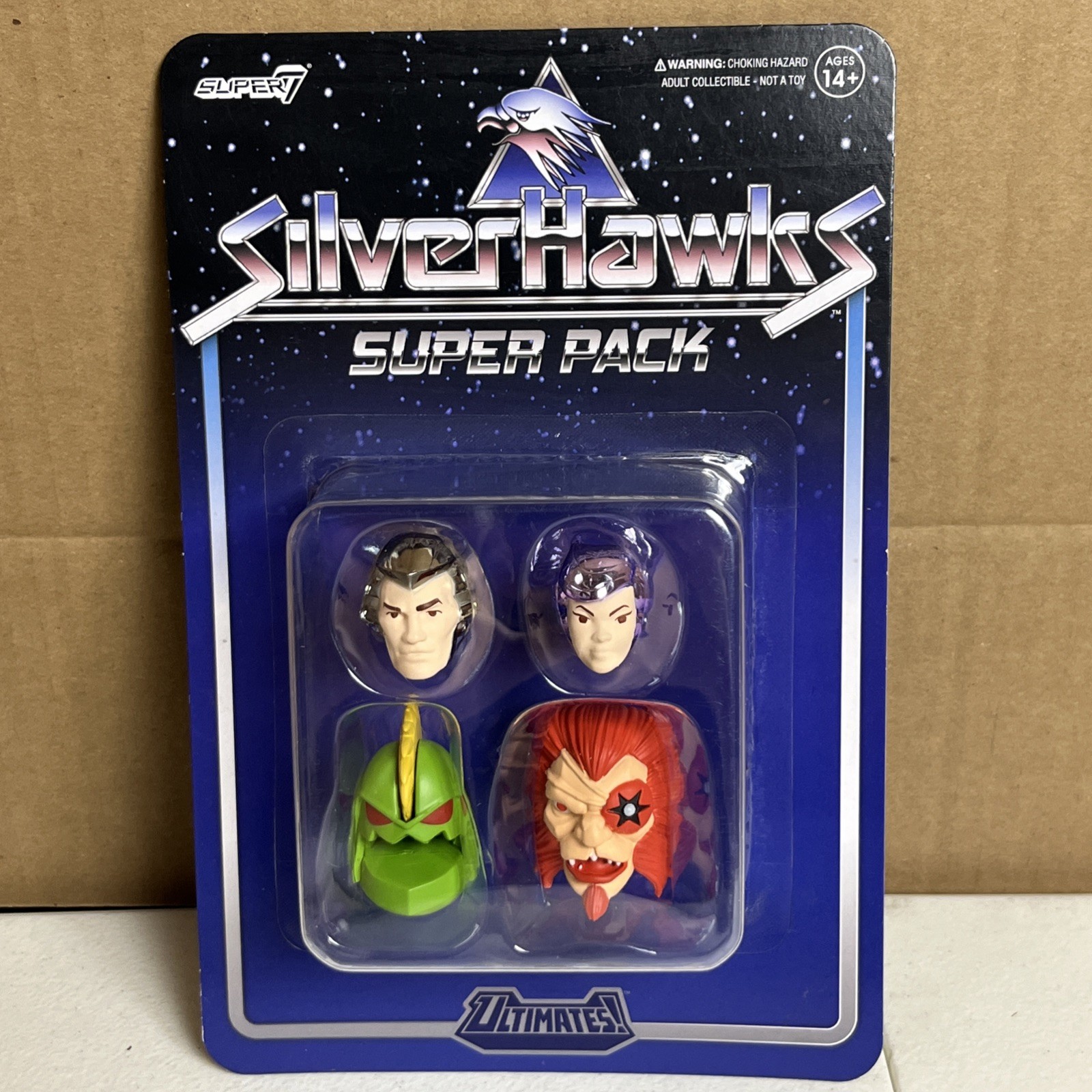 Super 7 Silverhawks Ultimates super pack Quicksilver Steelheart Monstar sealed