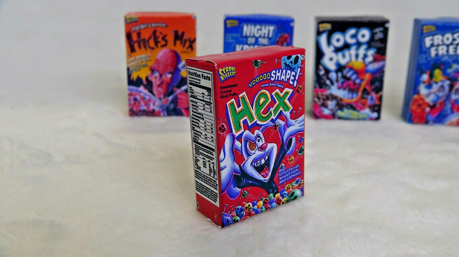 CUSTOM ACTION FIGURE CEREAL BOXES PARODY KELLOGGS CUSTOM WACKY PACKAGES LOT 2