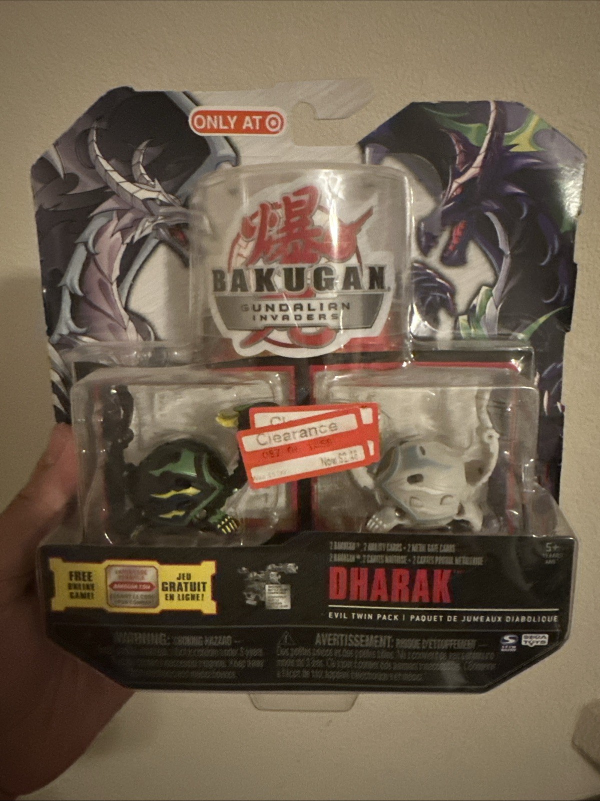 Bakugan Gundalian Invaders Dharak Evil Twin 2-Pack 2010 NEW Target Rare Sealed