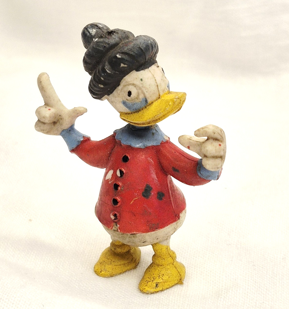 VTG Grandma Duck – Heimo Red Jacket PVC Plastic Figure 2″t – Walt Disney