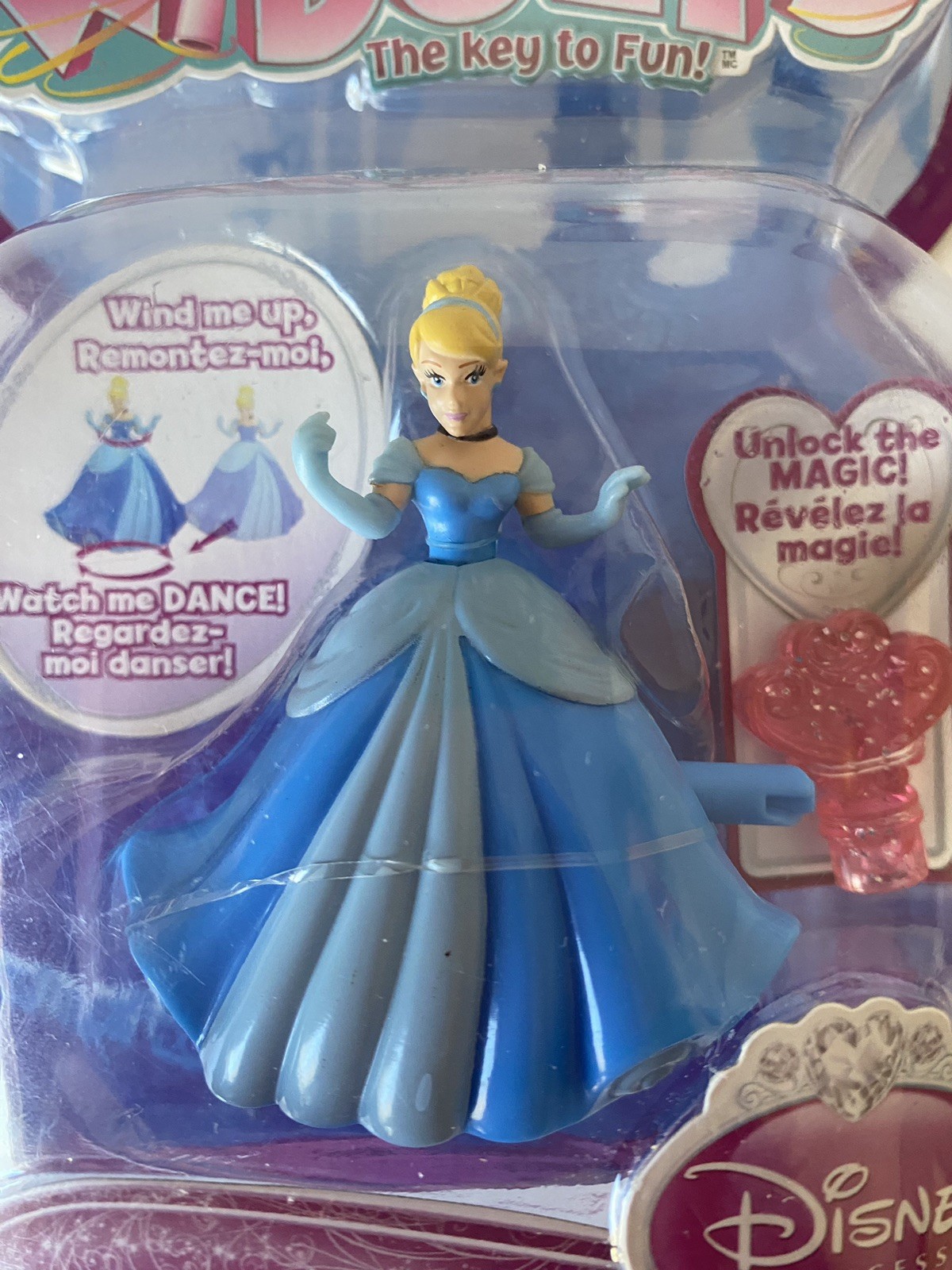 Disney Princesses Cinderella, Ariel & Belle Widgets Wind Up Toys, LOT OF 3, 2012
