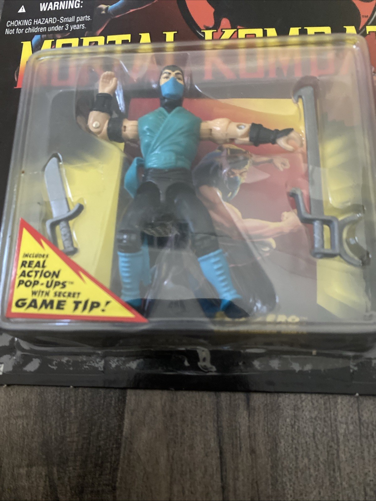 Mortal Kombat Sub-Zero Spring Action Ice Fist 1994 Vintage Movie Toy Hasbro READ