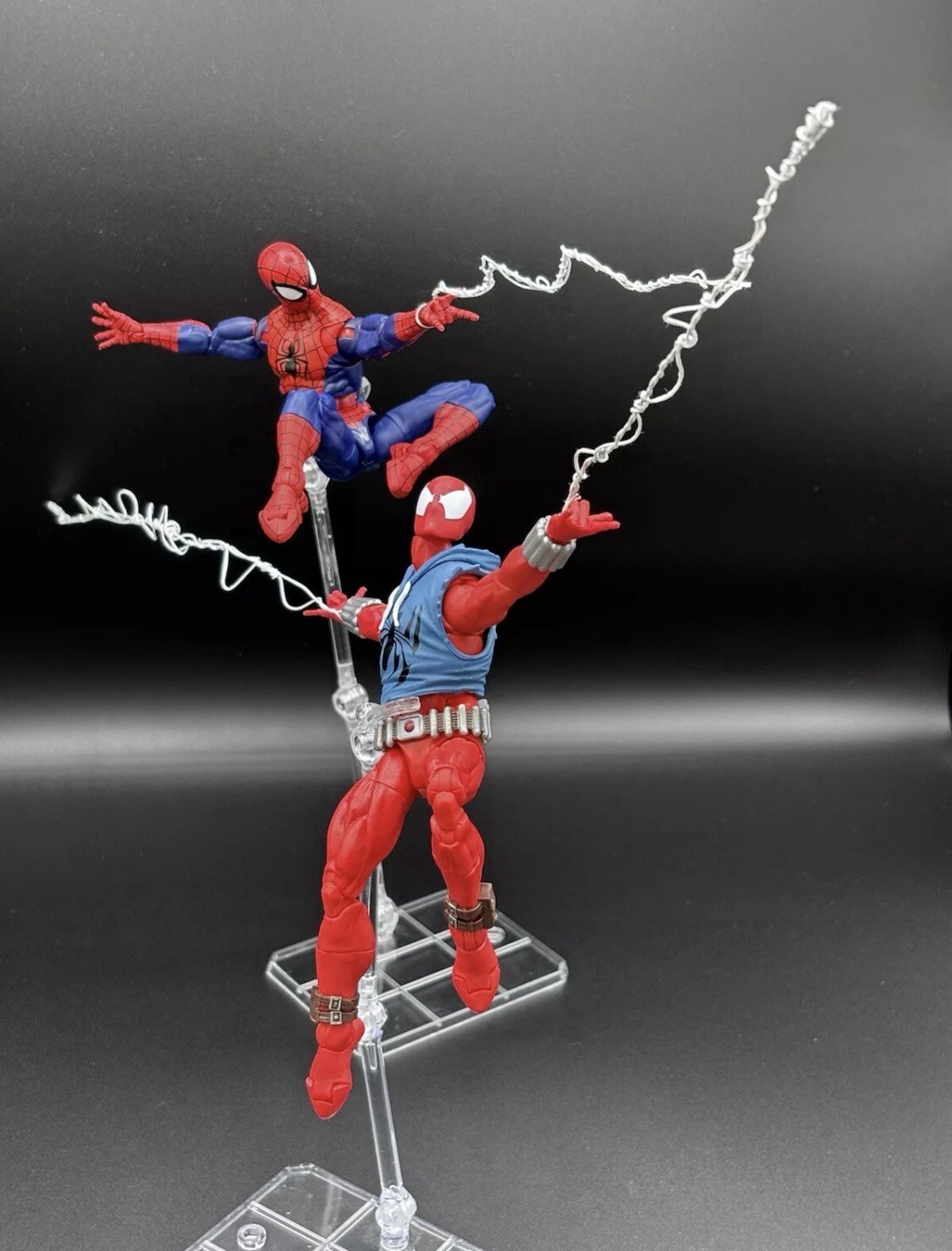 CUSTOM Marvel Spider-Man Comic Themed WEBS 4 Pack For Marvel Legends, Mafex