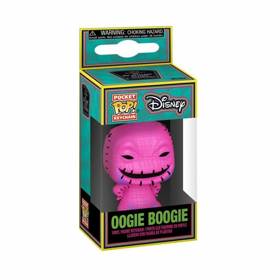 NIGHTMARE BEFORE CHRISTMAS OOGIE BOOGIE BLACK LIGHT POCKET POP KEYCHAIN FUNKO