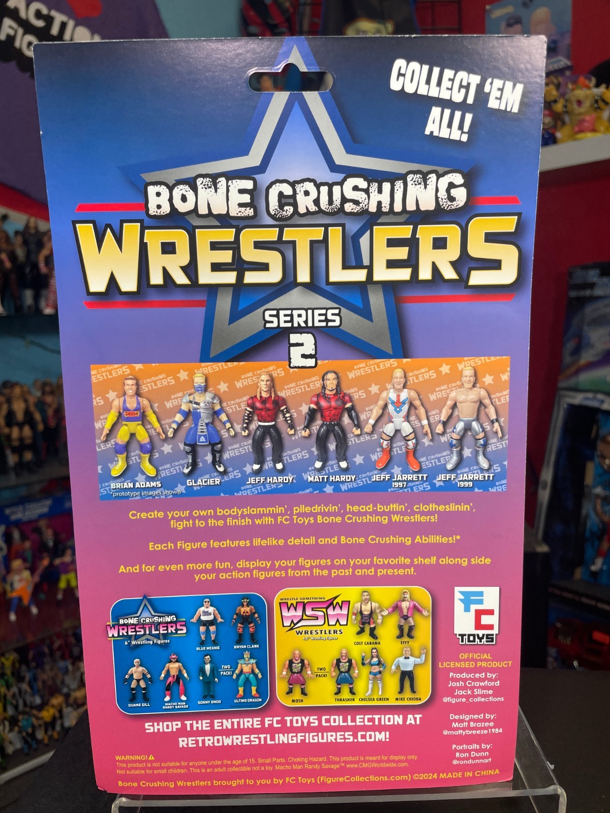 FC Toys Wrestling Bone Crushing Wrestlers Series 2 Jeff Jarrett Figure BCA ’99 E