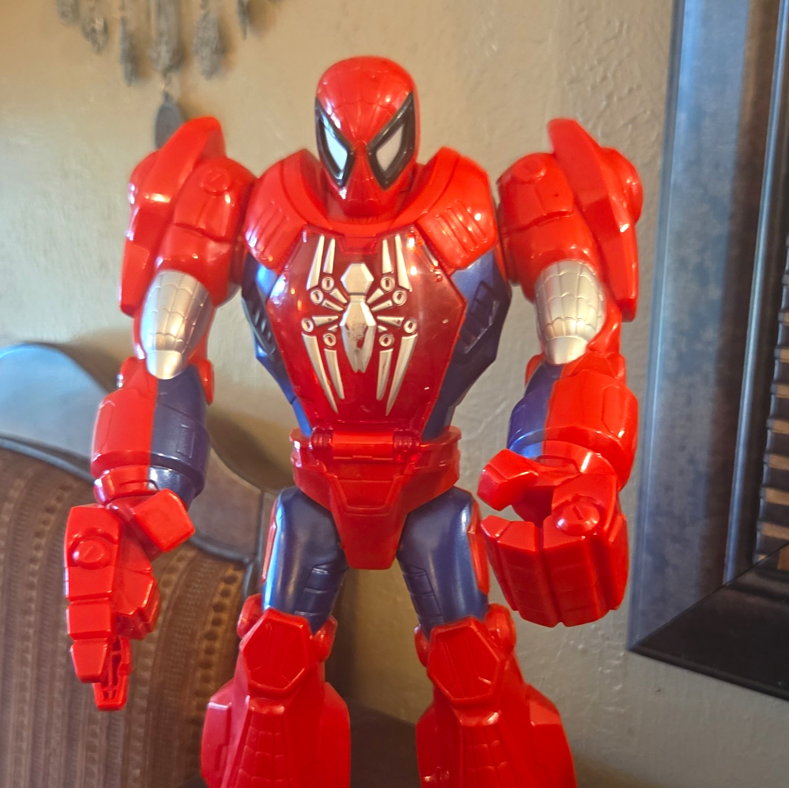 Spider-Man Franchise Spider-Man Red Blue Silver Plastic Action Figure