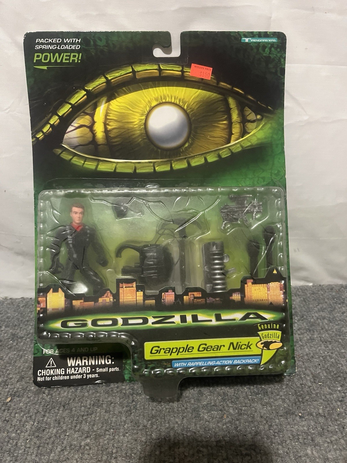 1998 VINTAGE TRENDMASTERS GODZILLA GRAPPLE GEAR NICK ACTION FIGURE #08563