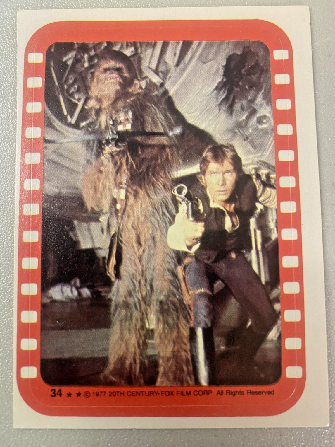 VTG 1977 STAR WARS TRADING CARDS LOT CHEWBACCA BLUE BORDERS & STICKERS 4/18