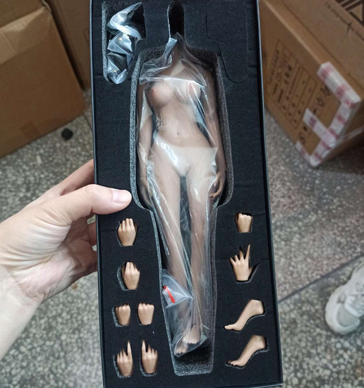 US 1:6 Pale Skin Medium Breast Female Makeup Seamless Figure Body With detail