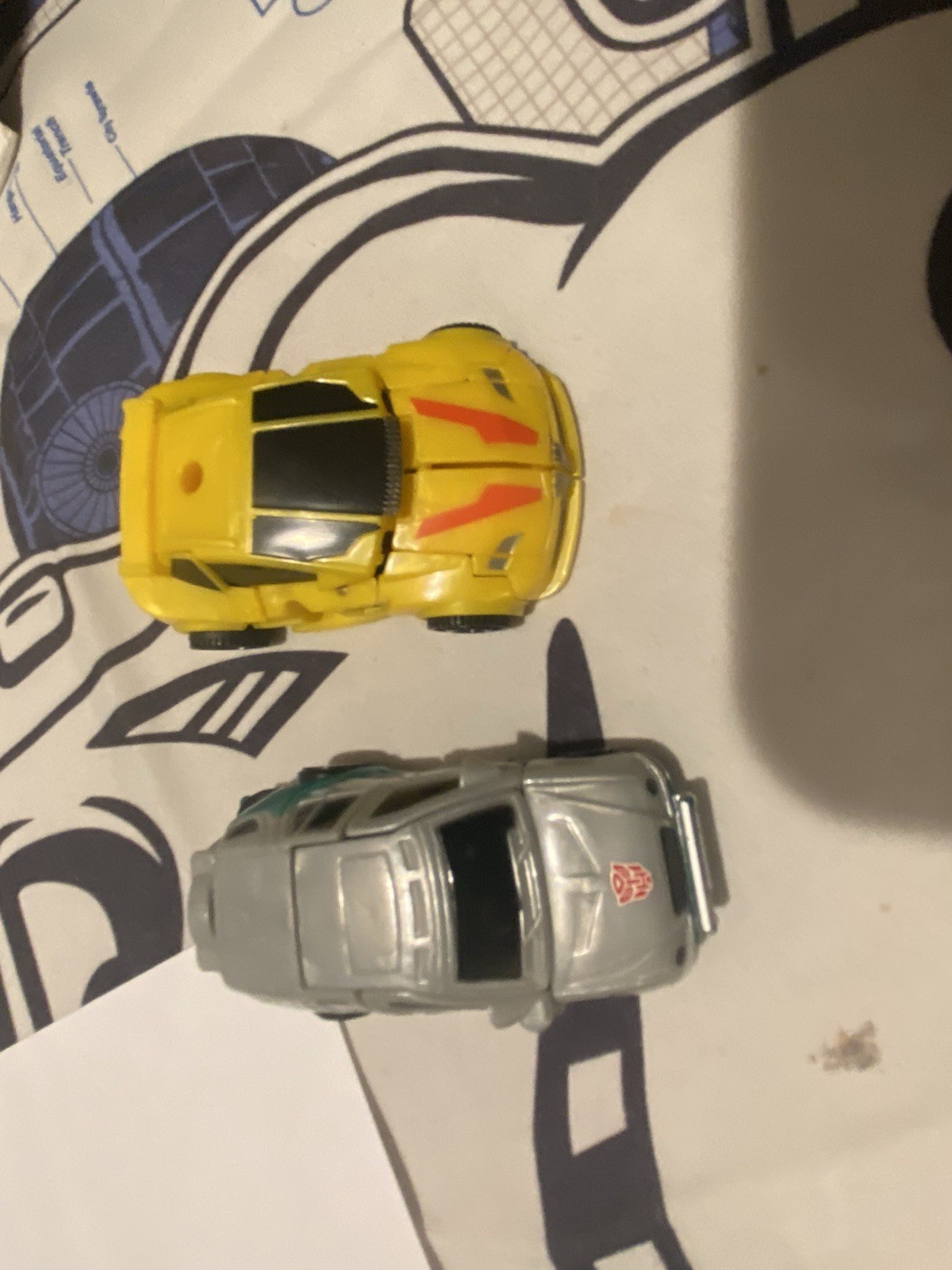6 Transformers Hasbro Takara Mini Bots Race Cars SUV Cop Bee 2 Missing A Wheel