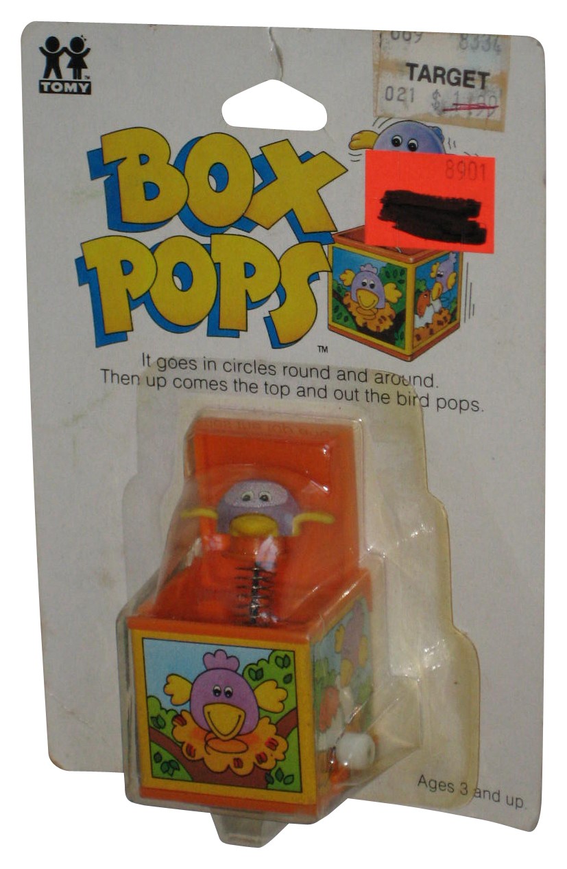 Box Pops Pop-Up A Looney Bird Tomy (1981) Wind-Up Toy