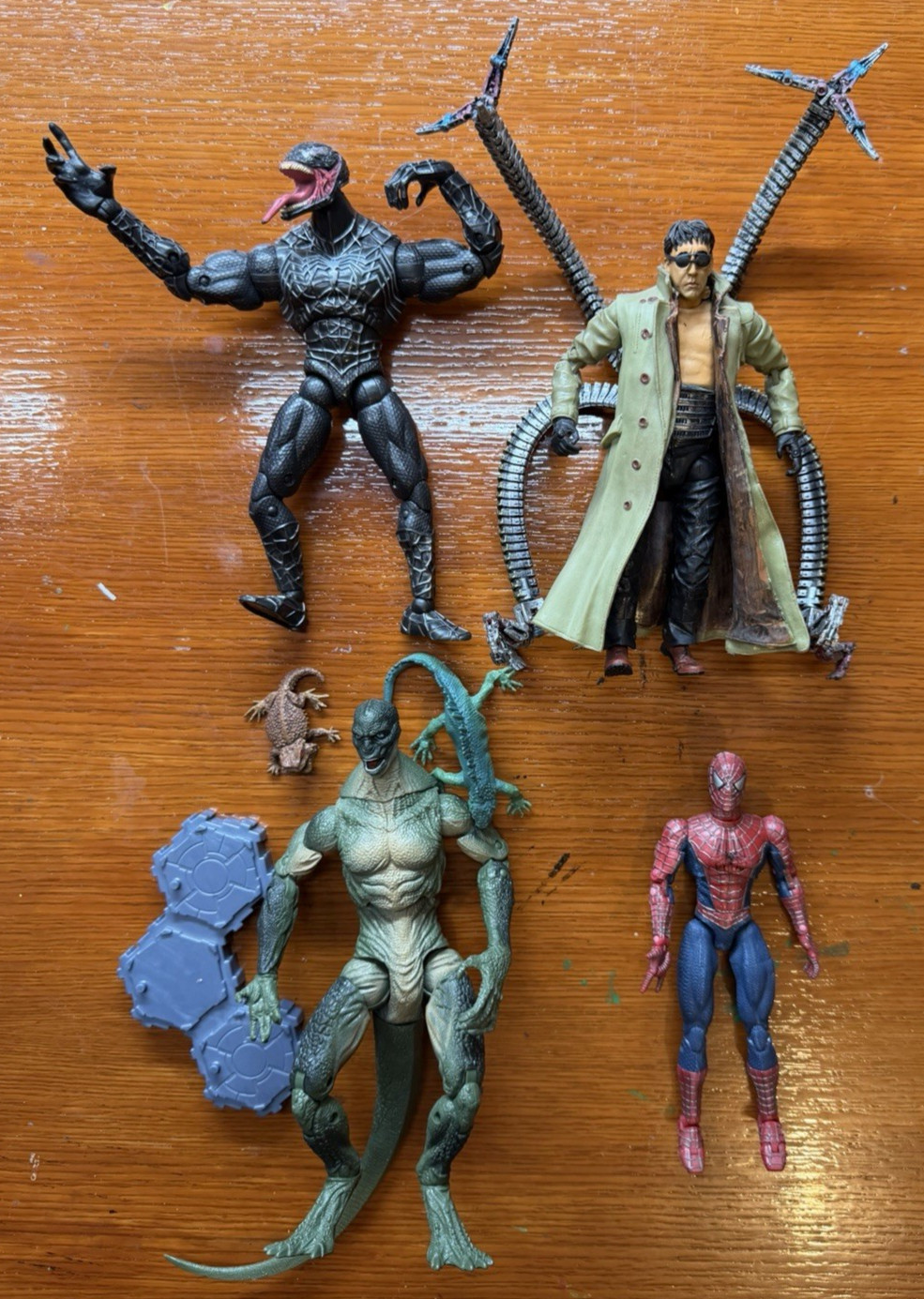 HARD TO FIND Lot Of 4 2000-2014 Spider-Man Lizard Venom Doc Ock Figures RARE