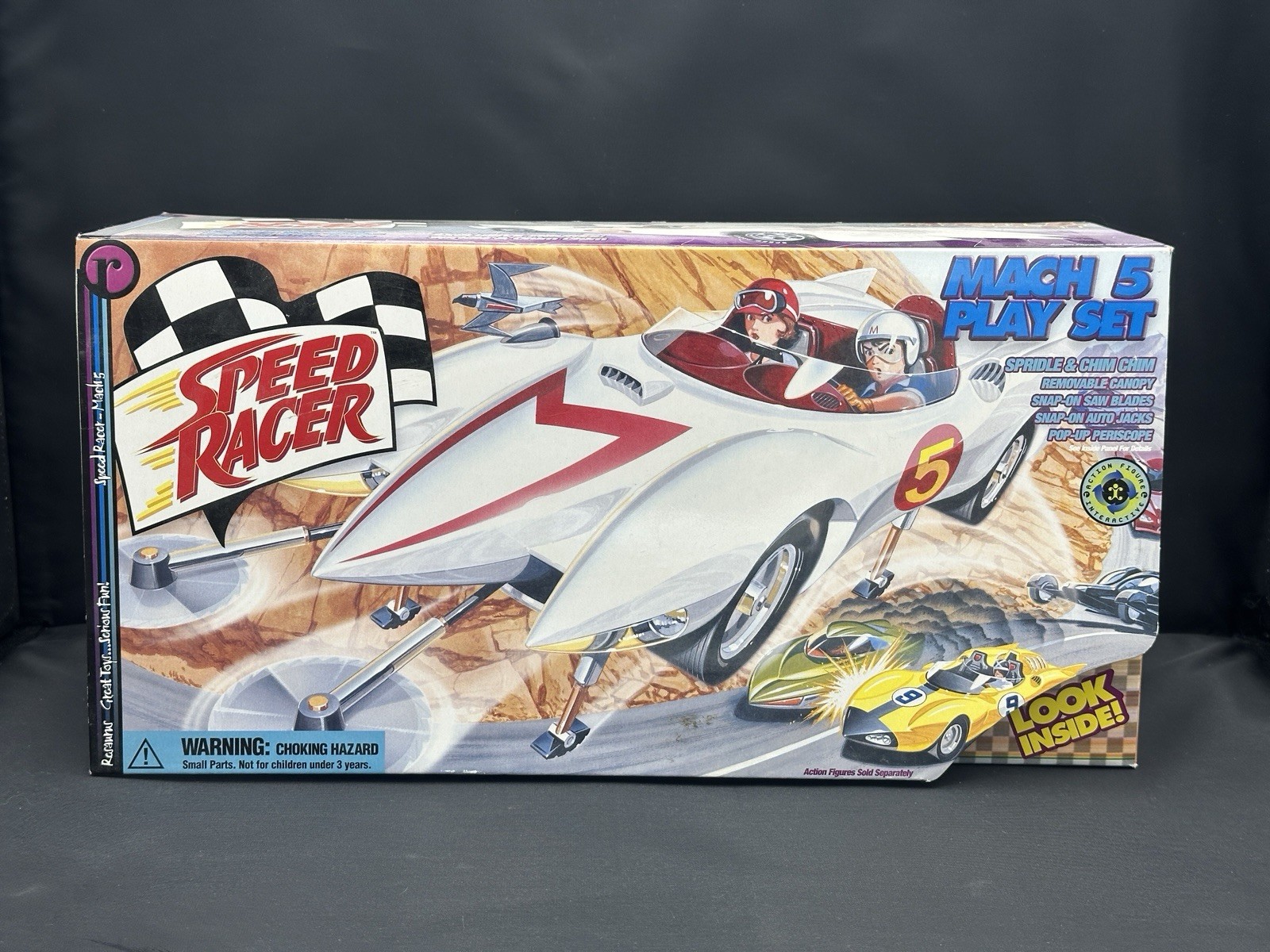 SPEED RACER – MACH 5 Play Set With Spridle & Chim Chim Figures (ReSaurus, 1999)