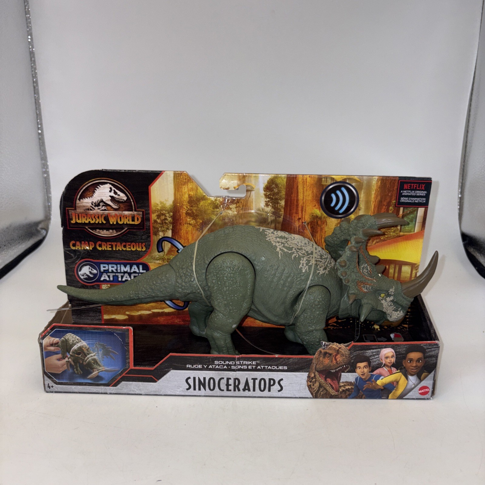 Jurassic World Sinoceratops Camp Cretaceous Primal Attack Sound Strike Green