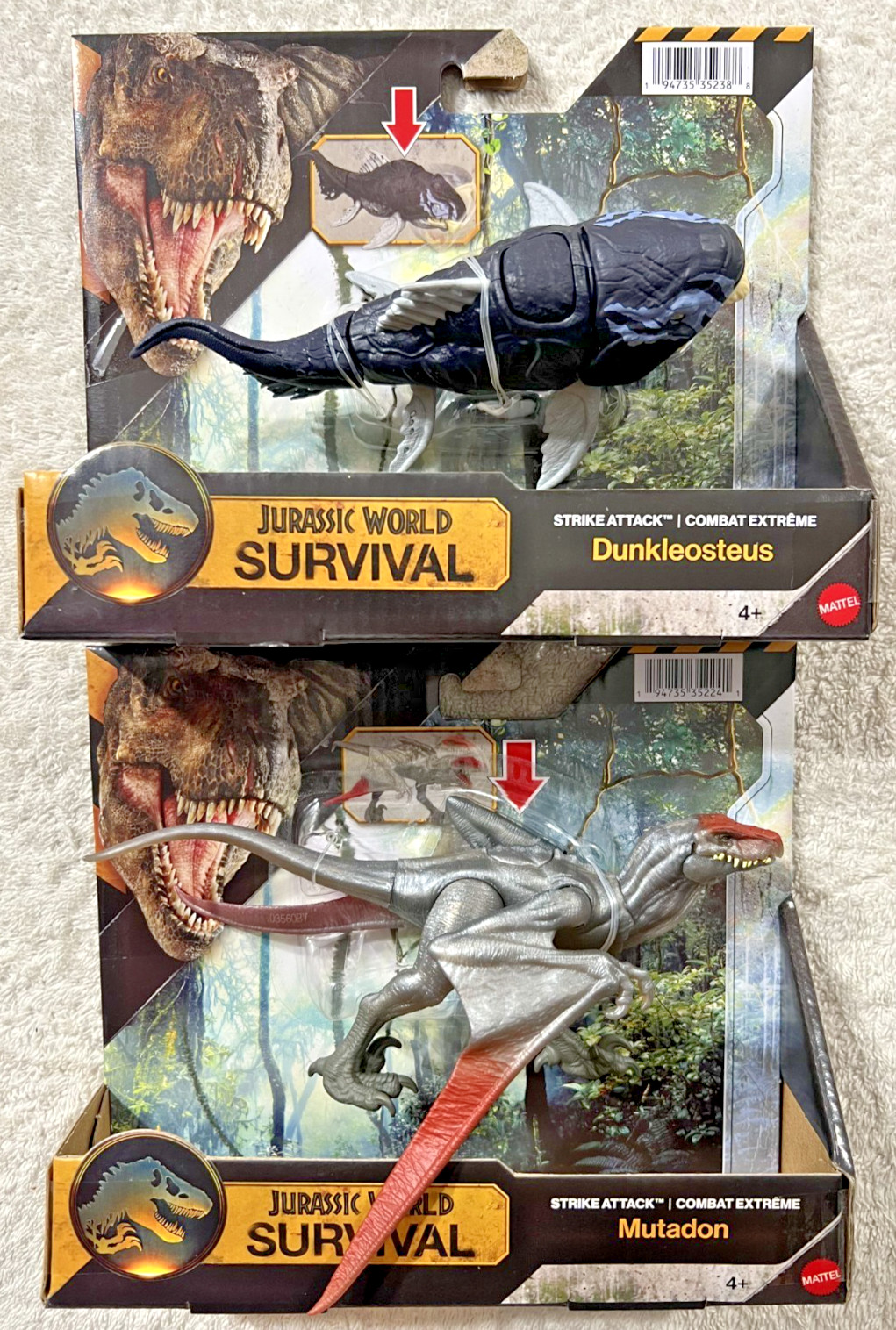 JURASSIC WORLD SURVIVAL DUNKLEOSTEUS & MUTADON STRIKE ATTACK **NEW**