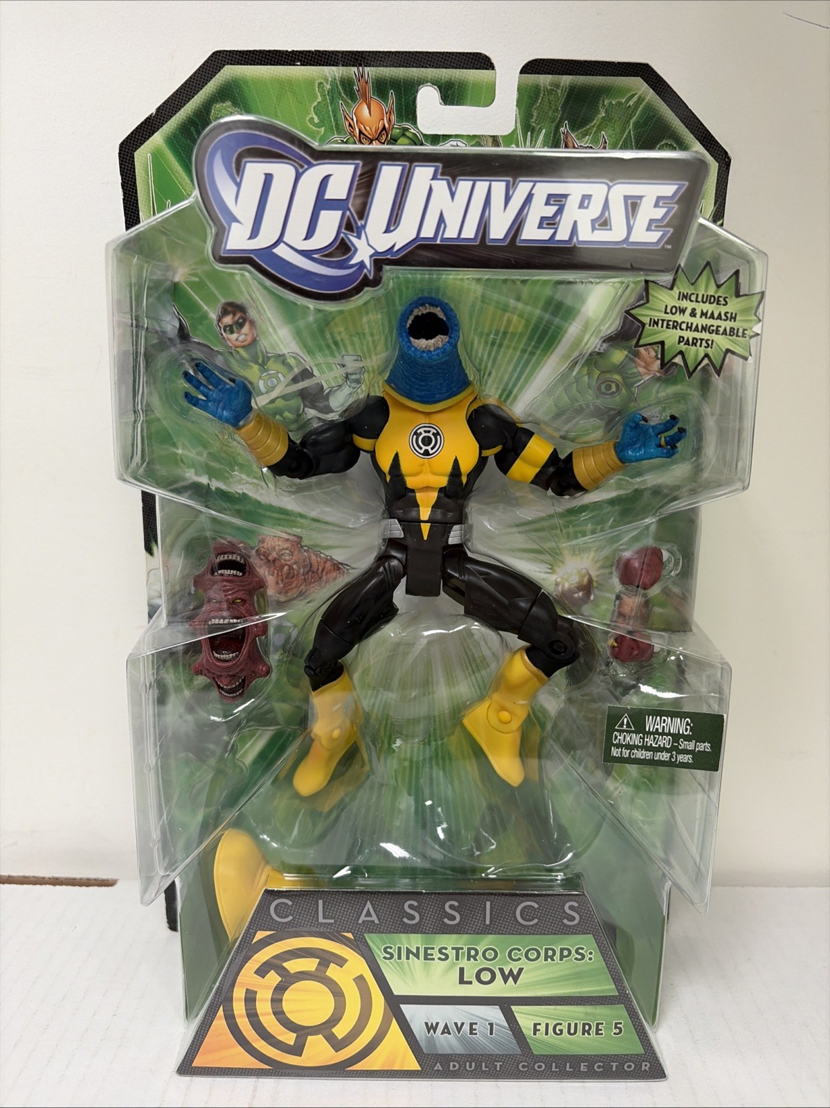 DC UNIVERSE CLASSICS SINESTRO CORPS: LOW, Wave 1 Figure 5, 2010, New, MOSC