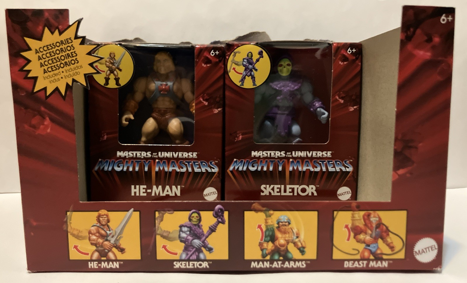 MOTU Mighty Masters Of The Universe He-man & Skeletor W/ Retail Box New SEALED