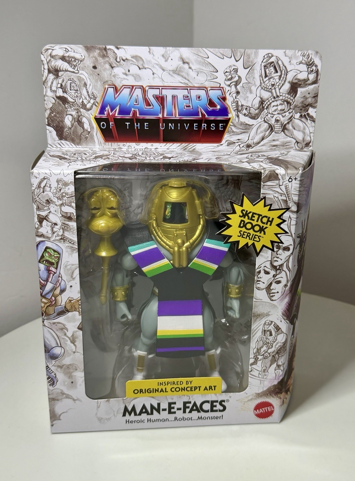 MOTU Origins Sketchbook Series MAN-E-FACES 5.5″ Action Figure Unpunched New