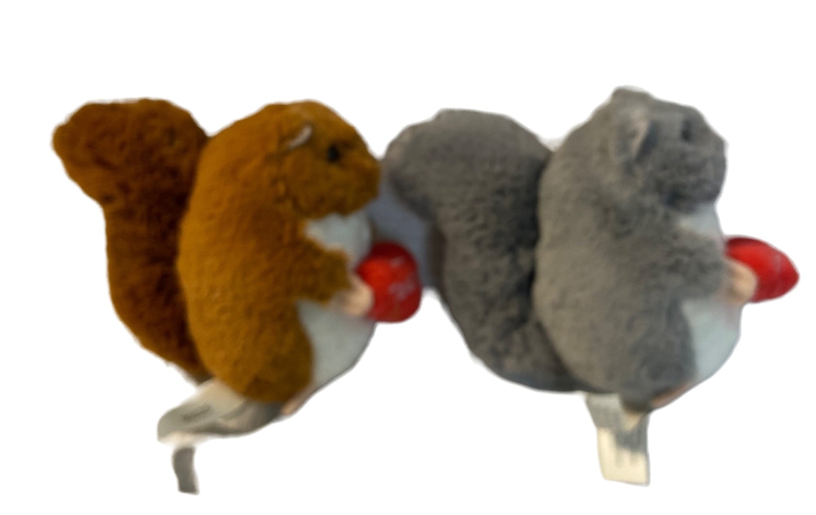 Ganz Plush Squirrel Red & Gray Teacher Gifts Lot of 2 Stuffed Animals Valentine
