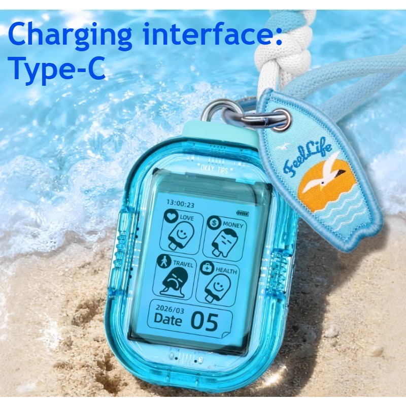 1PCS Pop Sunday Okay Master Limited Blue 3.1″ Lucky Electronic Pendant