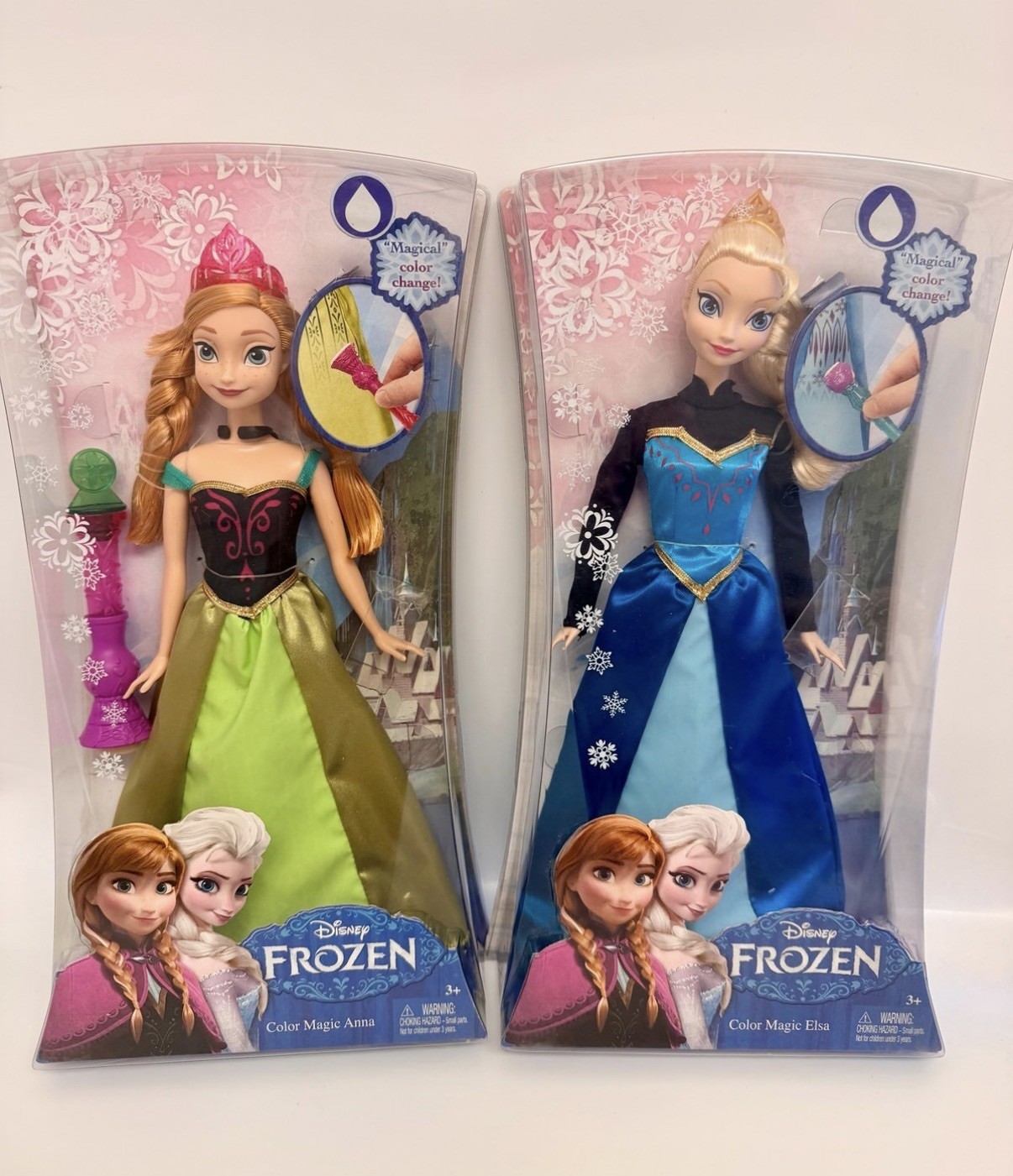 New Disney Frozen Color Magic Anna Doll and Color Magic Elsa