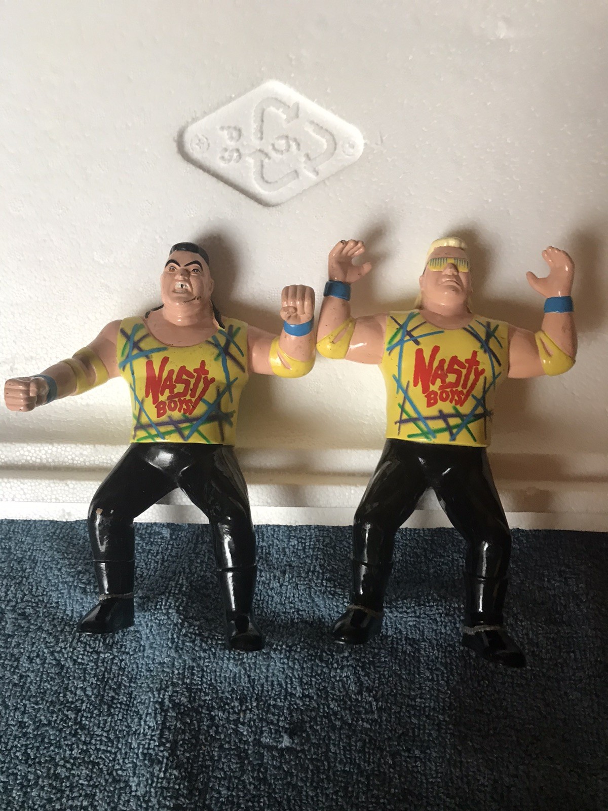 Vintage 1994 Nasty Boys Figures~WCW~OSFTM~Limited Edition 2~Rare Yellow Gear