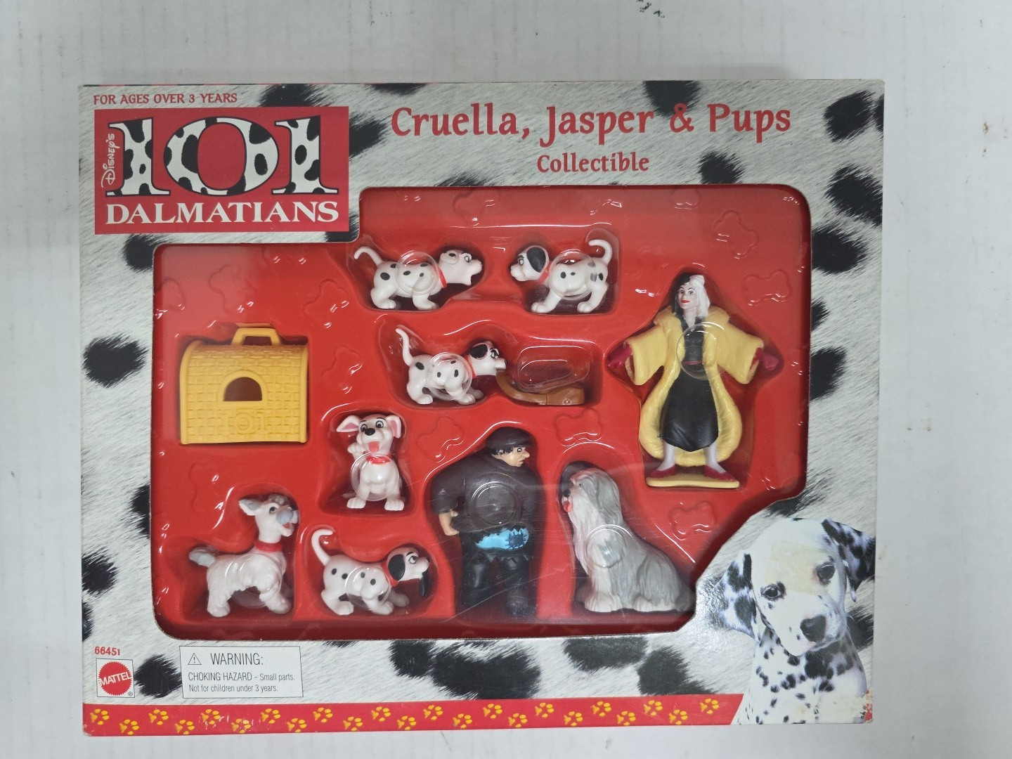 Disney 101 Dalmatians Collectible Figurines Cruella de Vil Jasper & Puppies (C5)