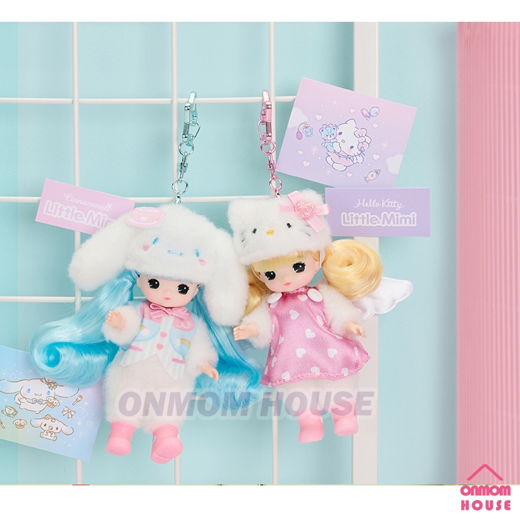 Sanrio Characters x Little Mimi 5 Type Figure Doll Keyring Korean Toy