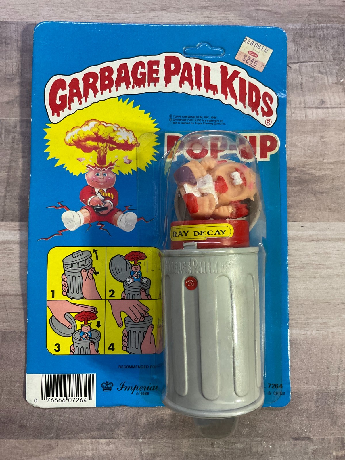 Garbage Pail Kids “RAY DECAY” Pop-Up Imperial Toys 1986 SEE PICS READ G4