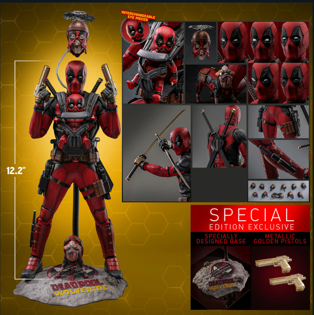 Hot Toys DEADPOOL (Special Edition) SIDESHOW EXCLUSIVE MMS746 Sixth Scale New