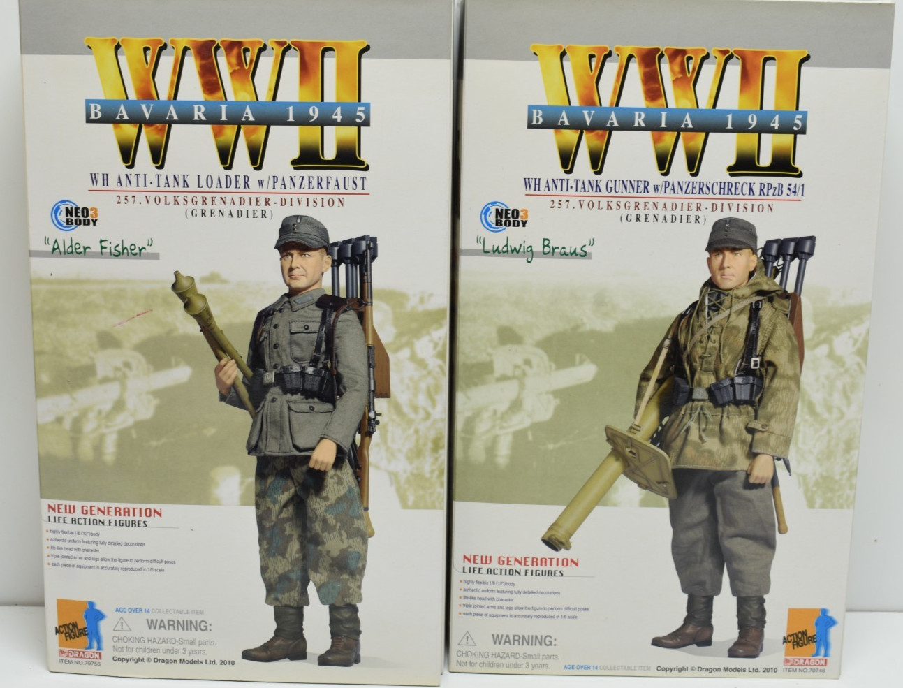 1/6 Dragon Aldo Fisher And Ludwig Braus WW2 Action Figure Anti Tank Team RPzB 54